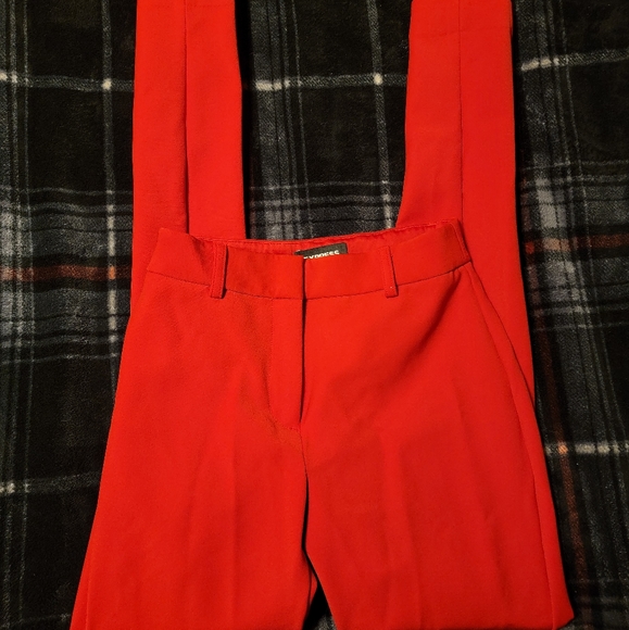 Red Skinny Dress Pants - Picture 4 of 5